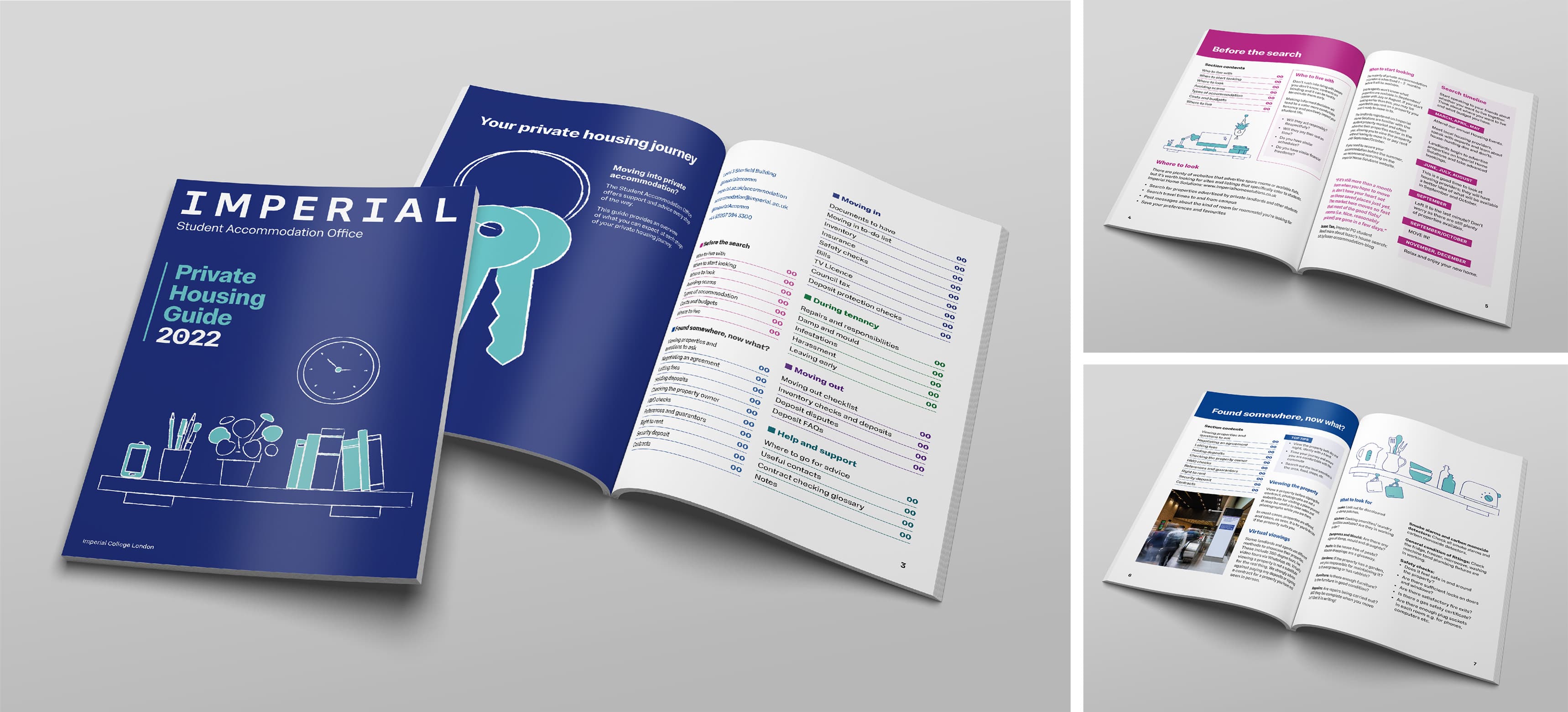 Spread from the Imperial Student Accommodation Private Housing Guide