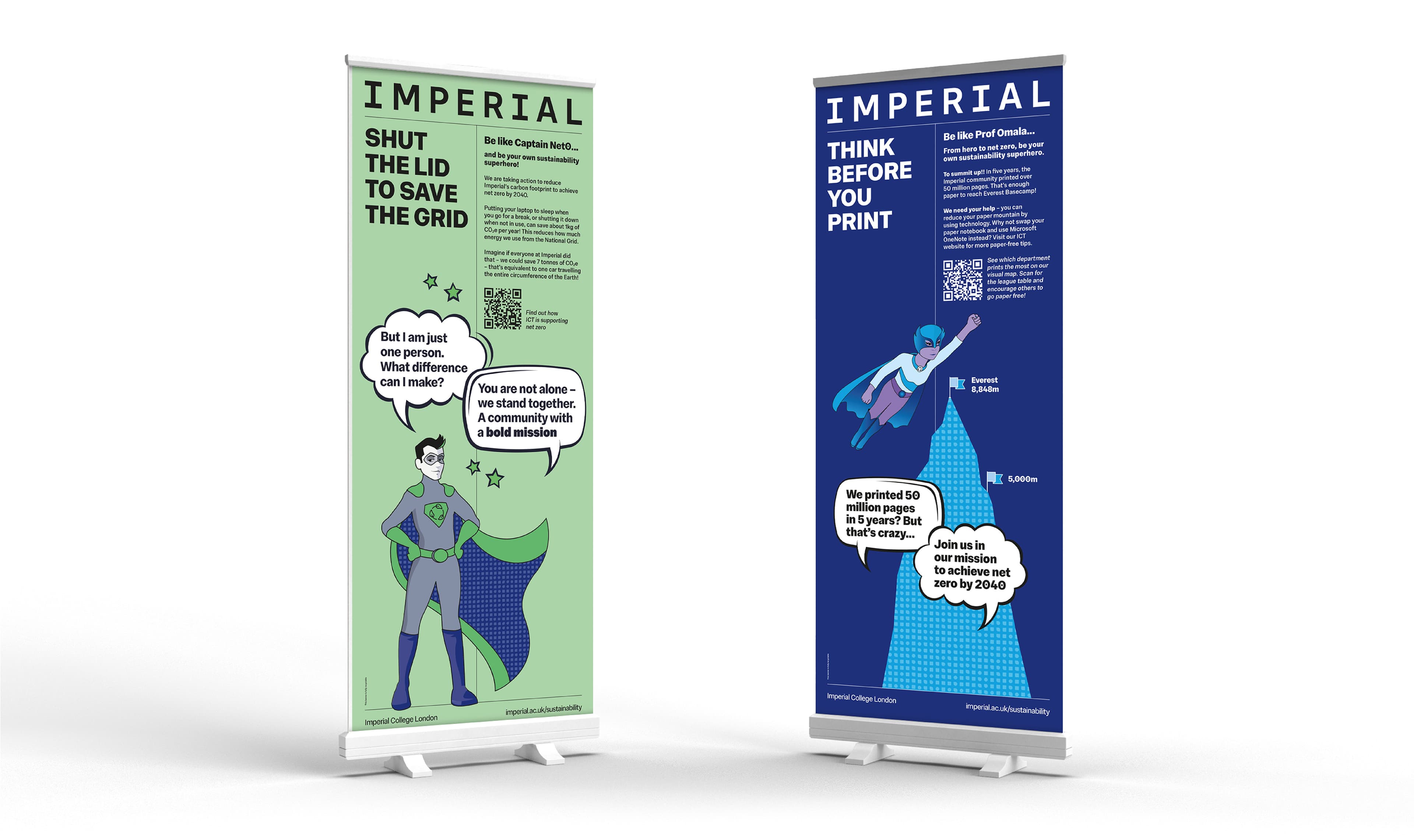 Imperial Sustainability Heros Campaign - pull-up banners