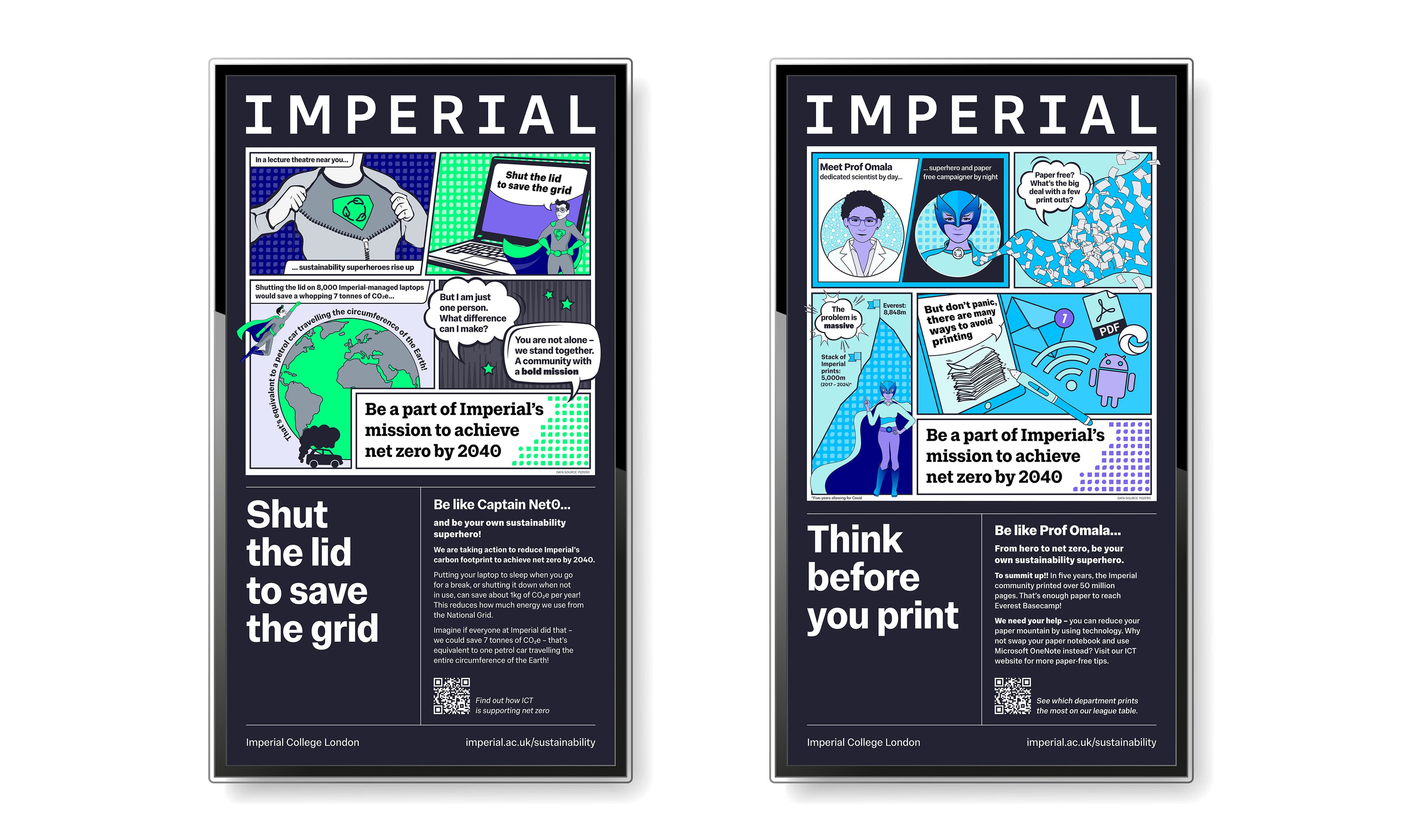Imperial Sustainability Heros Campaign - screen banners